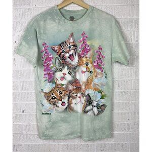 The Mountain Cat Kitten Selfie Shirt Tie Dye Howard Robinson Funny Floral Medium